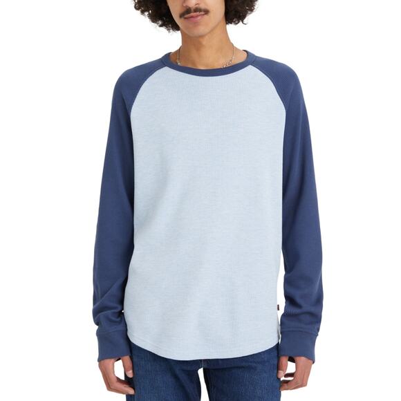 Levi's Men's Thermal Long Raglan Sleeve T-Shirt blue, 2XL $45 - Picture 2 of 7